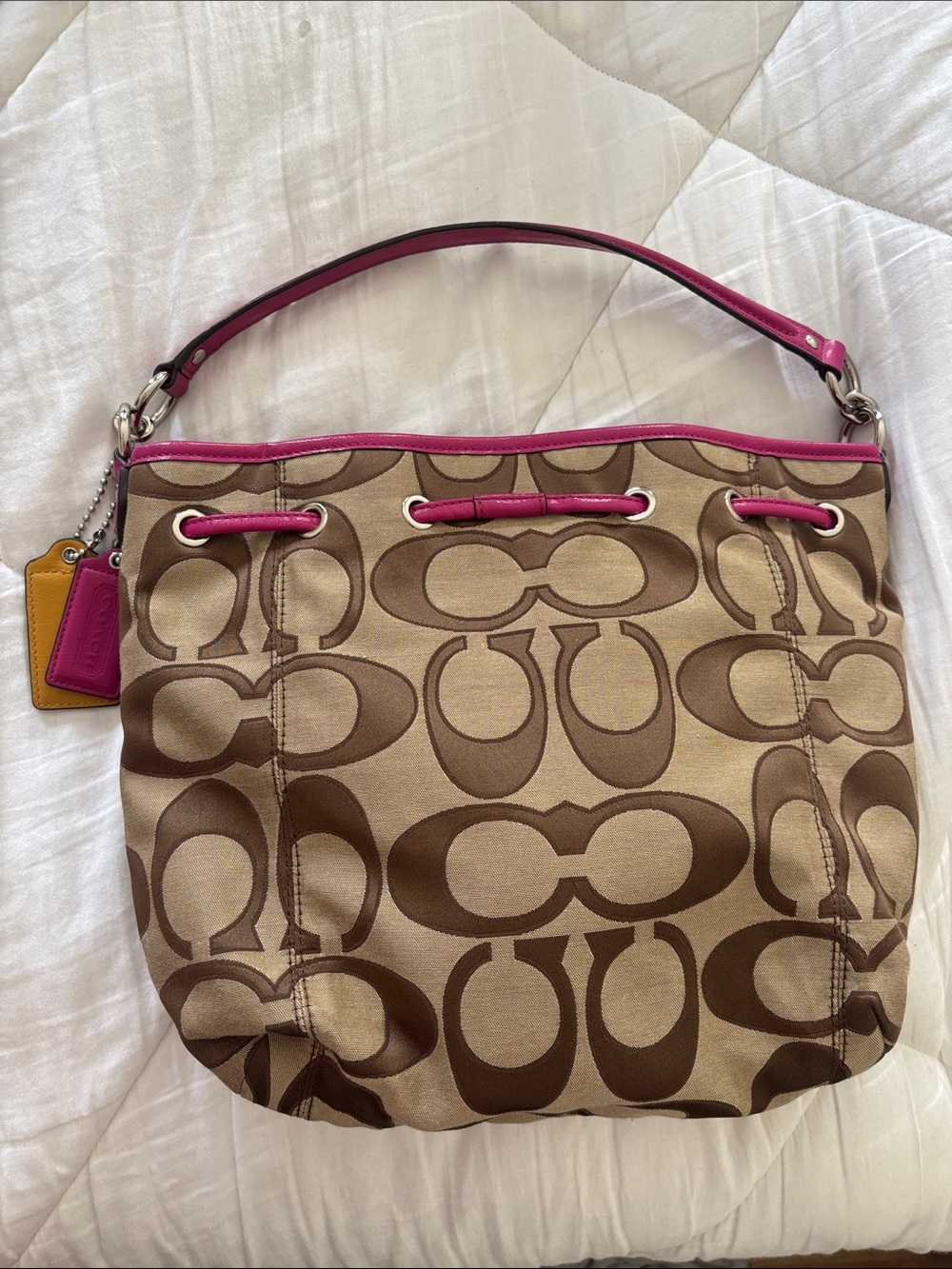 Coach Daisy Signature Drawstring Handbag - Picture 2 of 4